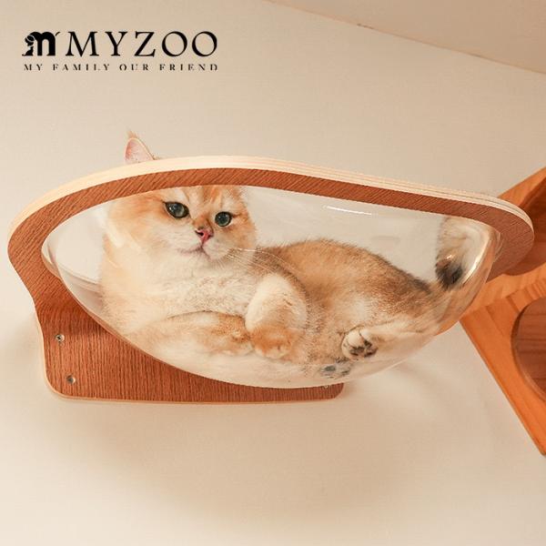猫用 キャットステップ ベッド 透明　クリア クリアボール MYZOO マイズー Aura 星河キャ...