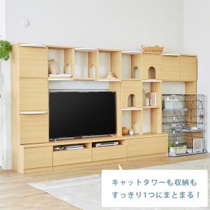 キャットタワー テレビ台 壁面収納 棚 キャッ...の詳細画像1
