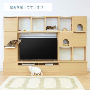 キャットタワー 棚 壁面収納 本棚 キャットウ...の詳細画像3
