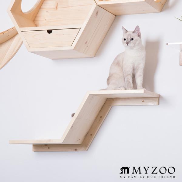 猫 キャットステップ キャットウォーク 壁付け 壁掛け キャットステップ MYZOO マイズー Zo...
