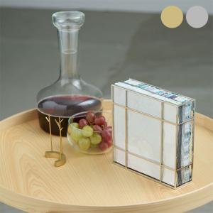 SALE セール 真鍮 ナプキンホルダー2段 トレー付き シルバー ナプキン