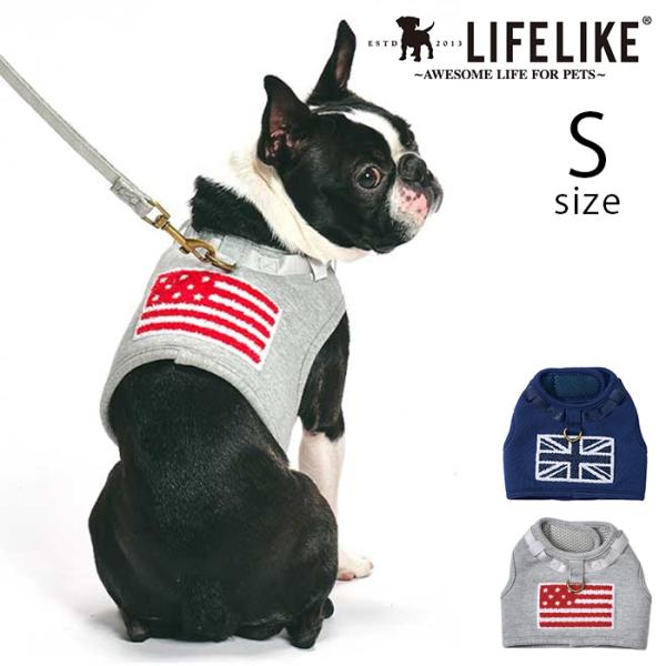 ハーネス 犬 ウェアハーネス おしゃれ バックルストラップ LIFELIKE ライフライク フラッグ...