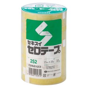 4901860102810 セロテープ　工業用（10巻入）15Ｘ35 事務用品 貼・切用品 セロハンテープ 積水化学 NO.252N 15X35 ハ｜gita