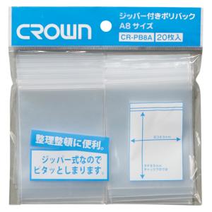 4953349001527 ジッパー付きポリバック　8Ａ−Ｔ 事務用品 マネー関連品・店舗用品 ジッパー付きポリ袋 クラウン CR-PB8A-T｜gita