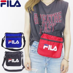 【郵メール便 対応】 FILA/フィラ サコッシュ メンズ/レディース ショルダーバッグ ブラック/レッド/ブルー FM2098 ブランド バッグ 学生 おしゃれ 大人 大学生｜gita