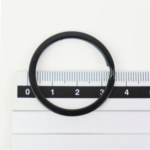 2重リング 平 ブラック 25mm 真鍮 フラ...の詳細画像4