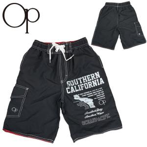 メール便 サーフパンツ キッズ 男の子 海水パンツ 水着 Ocean Pacific オーシャンパシフィック サーフトランクス ブラック 56440
