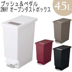 ゴミ箱 スリム キッチン ペダル ふた付 ダストボックス ユニード プッシュ＆ペダル 45L ごみ箱 おしゃれ 2way シンプル 衛生的 簡単 スムーズ