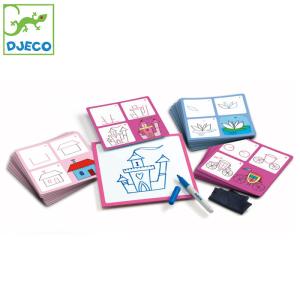 お絵かきセット ホワイトボード キッズ DJECO ジェコ ステップバイステップ ジョセフィーヌ ペン付 DJ08320 子供 見本付き お絵かき