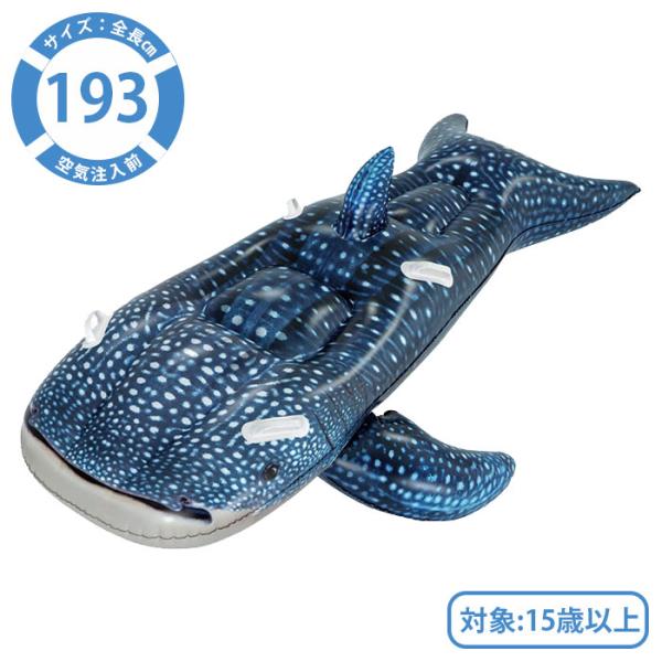 浮き輪 大人用 193cm×122cm クジラ ホエールライドオン WF00247 ジャンボサイズ ...