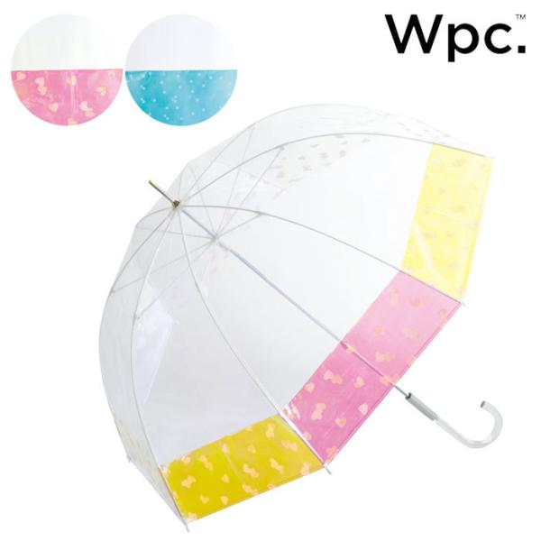 Wpc 長傘 ビニール 傘 レディース ジャンプ傘 60cm 雨傘 プリント バードケージ シャイニ...
