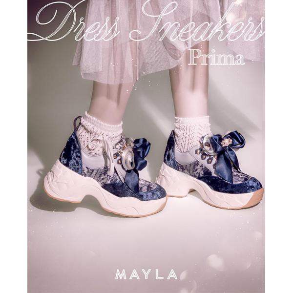MAYLA マイラ 靴 スニーカー プリマ ドレススニーカー オン バージョン ルミナス・アズール ...