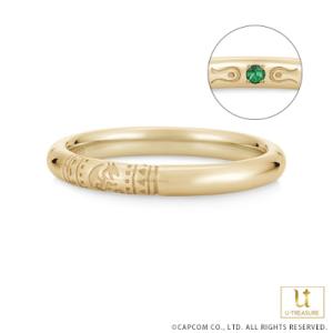モンスターハンター リング ハンターの指輪 リオレイア K18イエローゴールド 結婚指輪 マリッジリング シンプル 個性的 記念日 誕生日 プレゼント｜giv-store