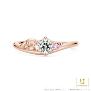 シナモロール 指輪 リング Cinnamoroll リング レディース 女性 K18ピンクゴールド 婚約指輪 エンゲージリング 記念日 サンリオ プレゼント