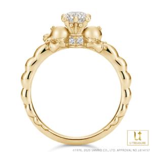 キキ&amp;ララ 指輪 Little Twin Stars リング レディース 女性 K18イエローゴール...