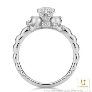 キキ&amp;ララ 指輪 Little Twin Stars リング レディース 女性 プラチナ 婚約指輪 ...