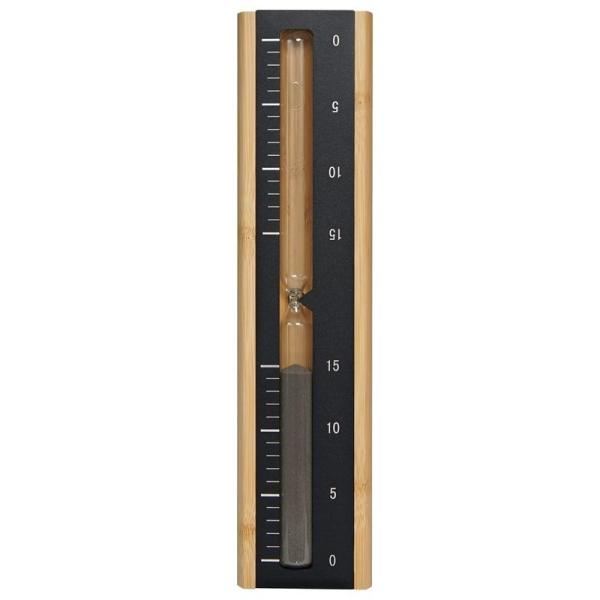 MILAAMサウナ 砂時計「SAD」15分計 壁掛け 回転式 耐熱 耐湿 天然竹製 (アウトレット)