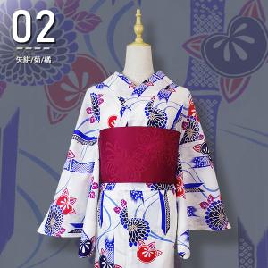 浴衣 セット 3点(浴衣+帯+下駄) 浴衣セッ...の詳細画像3