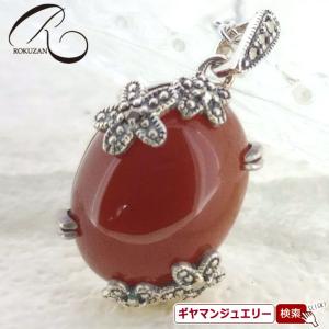 碌山 天然石 カーネリアン マルカジット トップ｜giyaman-jewellery