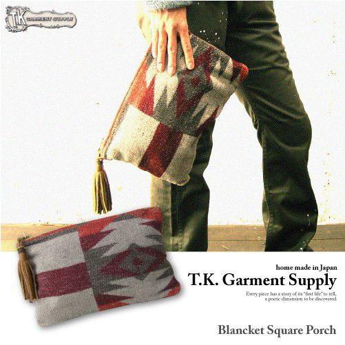 ポーチ メンズ レディース ブランケットスクエアポーチ