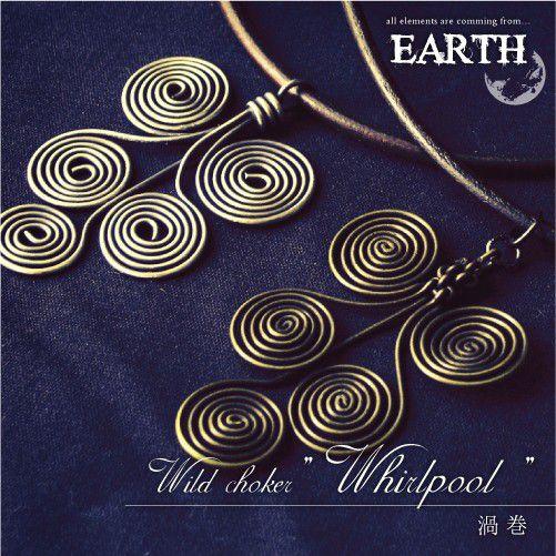 チョーカー メンズ 革 レディース 渦巻きネックレス