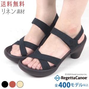 12%OFF セール リゲッタカヌー サンダル レディース ヒール 黒 バナナヒール かかとストラップ sandal｜gjweb