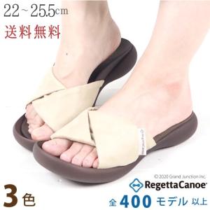 リゲッタ カヌー サンダル レディース 夏 履きやすい 黒 オフィス つっかけ スウェード 調 はっ水 sandal｜gjweb