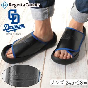 リゲッタ カヌー サンダル メンズ  中日 ドラゴンズ コラボ ベルクロ カバー コンフォート プロ野球 応援 グッズ DRAGONS sandal｜gjweb