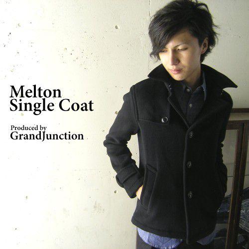 メルトンコート メンズ メルトンシングルコート セール SALE