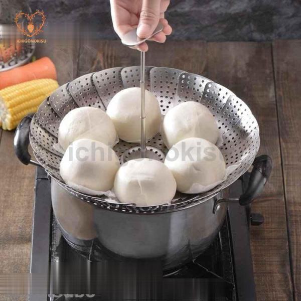 万能蒸し器フリーサイズ蒸し皿ステンレス製食器洗浄機対応調理器具調理道具調理小物キッチン雑貨