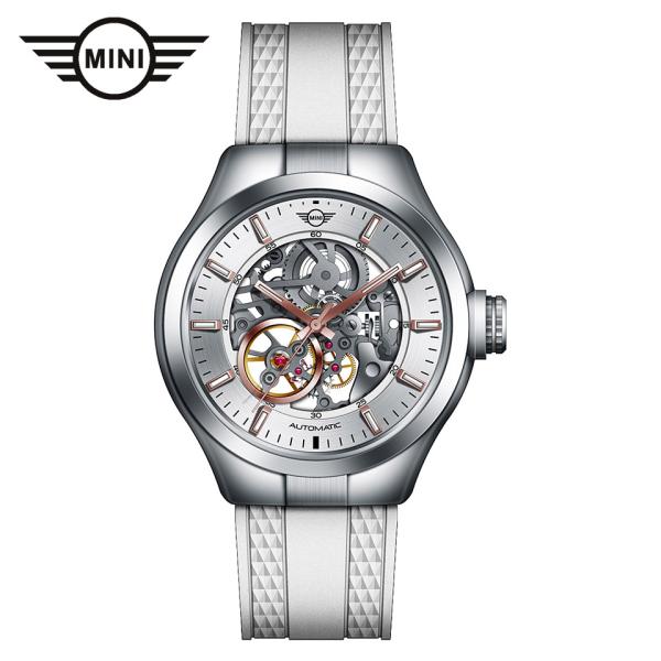 MINI AUTOMATIC WATCH 161808 ホワイト 42mm 機械式腕時計 両面スケル...