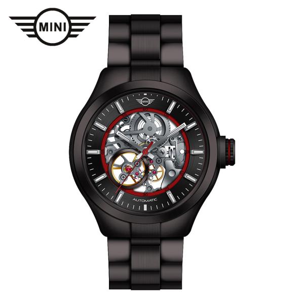 MINI AUTOMATIC WATCH 161809A ブラック/レッド 42mm メンズ腕時計 ...