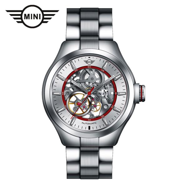 MINI AUTOMATIC WATCH 161810A シルバー/レッド 42mm 機械式腕時計 ...