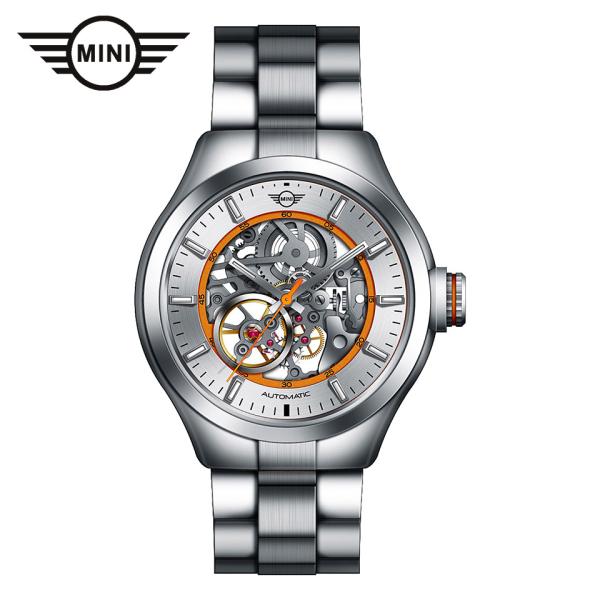 MINI AUTOMATIC WATCH 161811A シルバー/オレンジ 42mm 機械式腕時計...