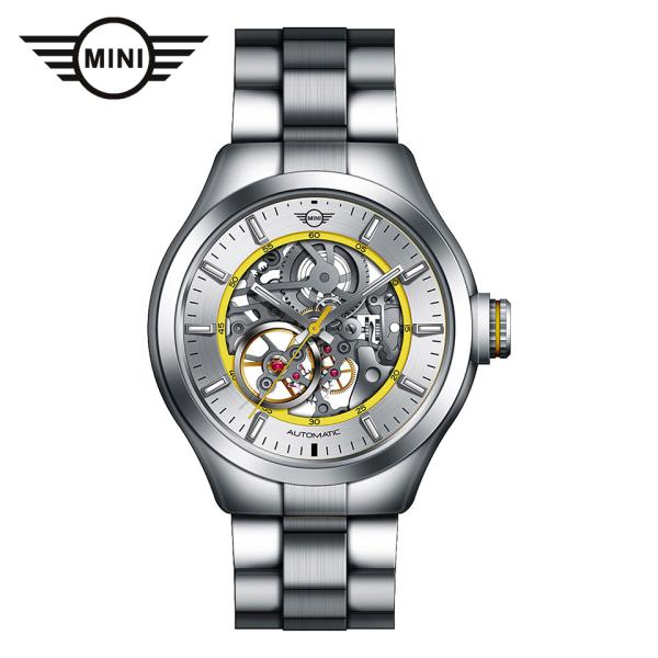 MINI AUTOMATIC WATCH 161812A シルバー/イエロー 42mm 機械式腕時計...