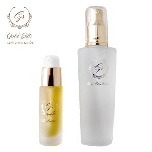 [お得なセット価格] GSスキンケアシリーズ ナノスキンウォーター 120ml ＋スキンエッセンス 20ml セット 黄金繭 化粧水 美容液 ゴールドシルクプロテイン 爆買