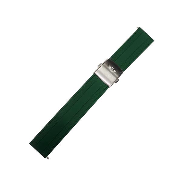 MINI 18mmシリコンラバーストラップ グリーン (レディースモデル用) オートマティックウォッ...