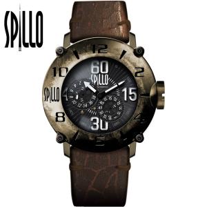 スピーロ メンズ腕時計 自動巻き SPILLO OUTLAW OL917KB-13BROWN ブロンズ / ブラウン イタリアンレザー 日本総代理店｜gl-branding