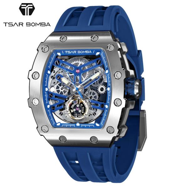 TSAR BOMBA サーボンバ エレメンタル メンズ腕時計 ブルー/シルバー TB8208A-11...