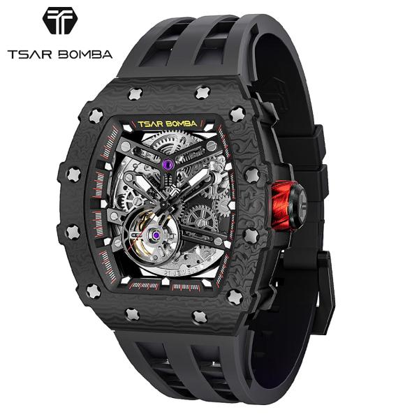 TSAR BOMBA サーボンバ エレメンタル メンズ腕時計 ブラック TB8208CF-38 自動...