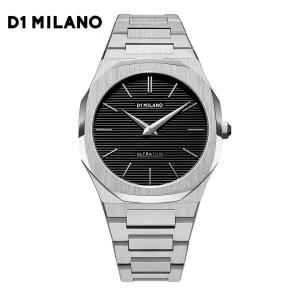 D1 MILANO ディーワンミラノ ULTRATHIN RESTYLING UTBJ14 シルバー メンズ腕時計 薄型ケース 黒文字盤 SSブレスレット【正規品】｜gl-branding