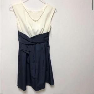 アシール ASHILL ドレス ワンピース 白 紺色 ネイビー 真珠 パール ネックレス 女性 レディース｜glad-shop7