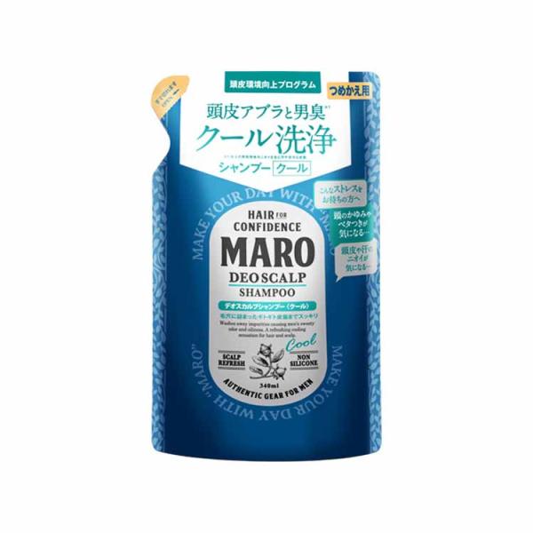 クールデオスカルプ シャンプー 詰替 グリーンミントの香り MARO 340ml メンズ   マーロ