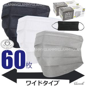 マスク 大きいサイズ 不織布 60枚 大きめ マスクラボ プリーツ