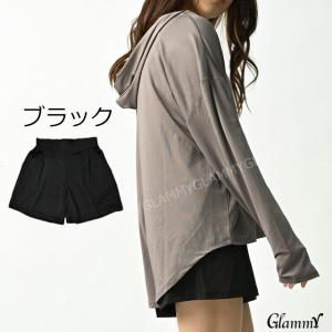 水着 ブラック 短パン レディース 体型カバー...の詳細画像4