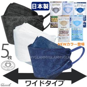 在庫限り 大きいサイズ マスク 不織布 5枚 日本製 ダイヤモンド ビッグサイズ ビホウ 225mm バイカラー 立体 3D 4層構造 男性 メンズ メール便送料無料