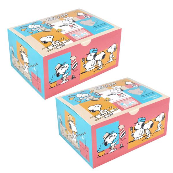 40枚 2箱 スヌーピー キャラクター マスク 不織布 立体 3D 小顔 ベージュ カラー SNOO...