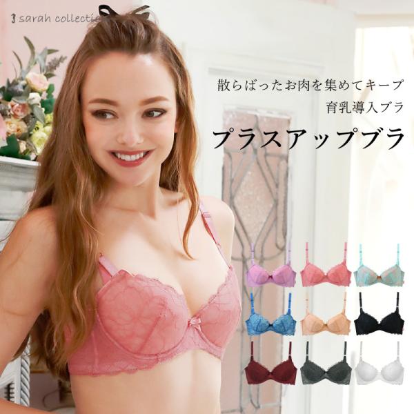 ブラジャー 育乳 ブラ 脇肉 脇高 小胸 補正 下着 女性 プラスアップブラ サラコレクション 初回...