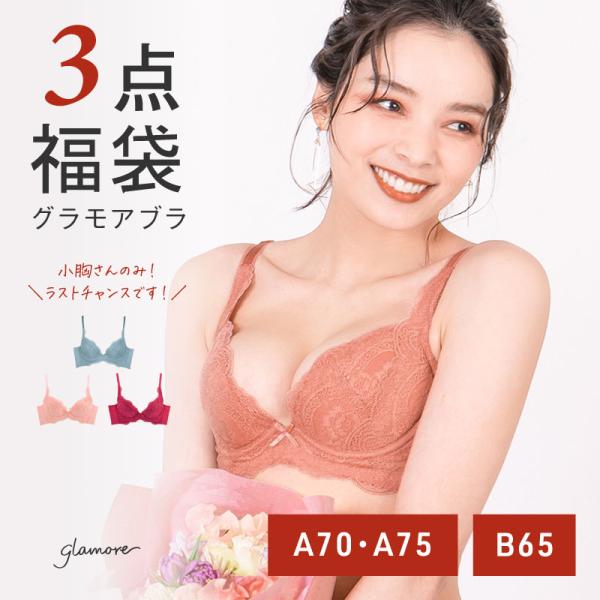 福袋 アウトレット セール グラモアブラ 3枚入り 育乳 ブラジャー 下着 補正ブラ 脇高 脇肉 セ...