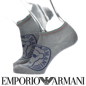 EMPORIO ARMANI エンポリオ アルマーニ スーピマ綿使用 サークルベア スニーカー丈 メンズ カジュアル ソックス 靴下 公式ショップ 正規ライセンス商品 02322296